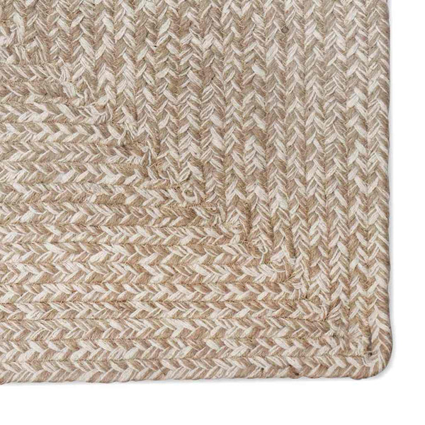 Jute Teppich Natur Weiß 200x200 cm