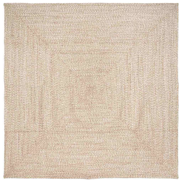 Jute Teppich Natur Weiß 200x200 cm