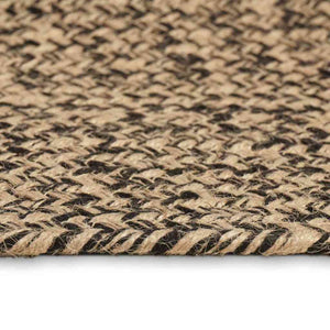 Jute Teppich Natur/Schwarz 60x200 cm