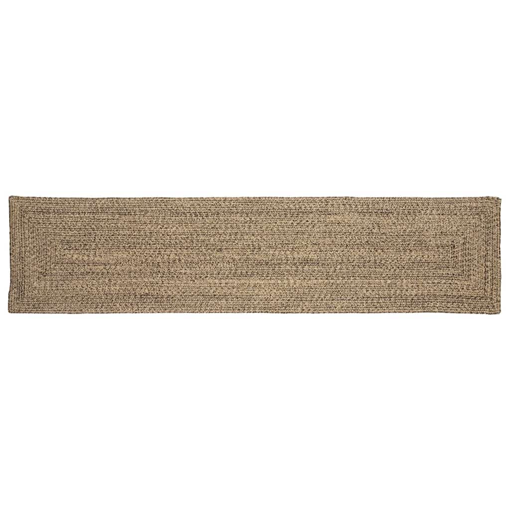 Jute Teppich Natur/Schwarz 60x200 cm