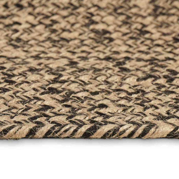 Jute Teppich Natur Schwarz 140x200 cm