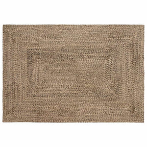 Jute Teppich Natur Schwarz 140x200 cm