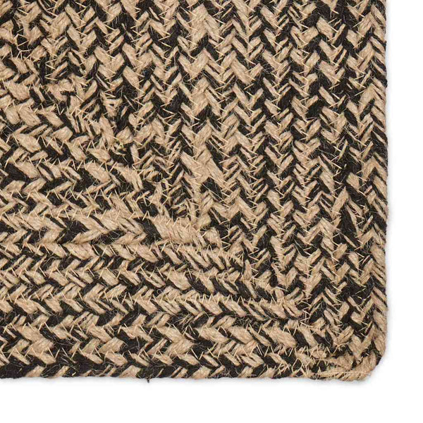 Jute Teppich Natur Schwarz 160x230 cm