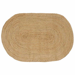 Ovaler Jute Teppich Natur 205x305 cm
