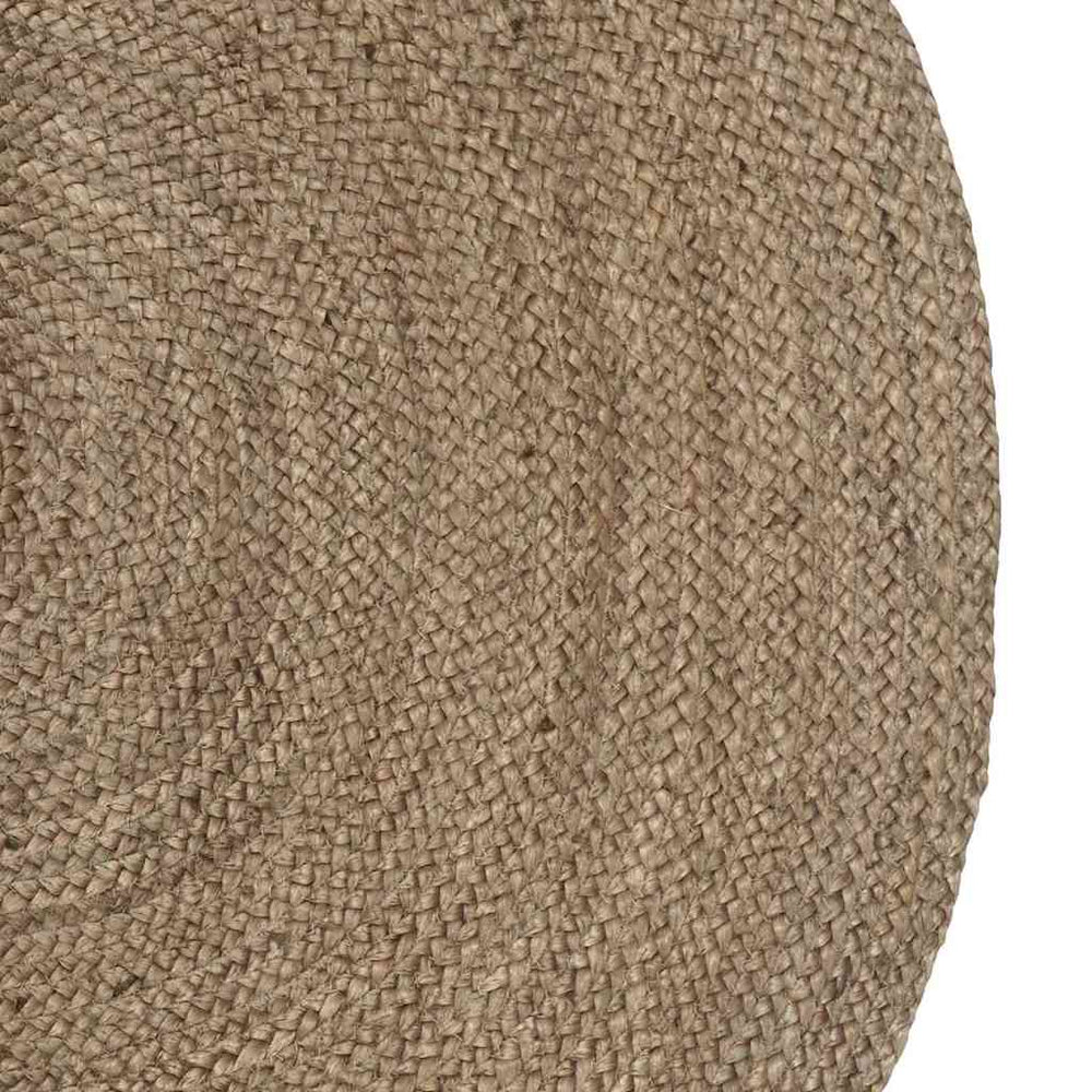 Ovaler Teppich Grau 152x245 cm Jute