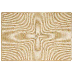 Natur Jute Teppich Weiß 120x170 cm