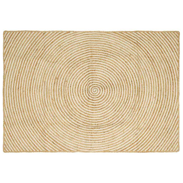 Natur Jute Teppich Weiß 120x170 cm