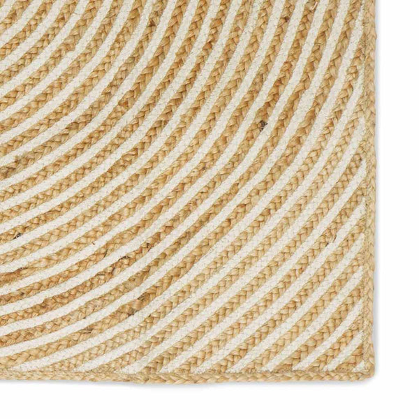 Runder Jute Teppich Natur/Weiß 160cm