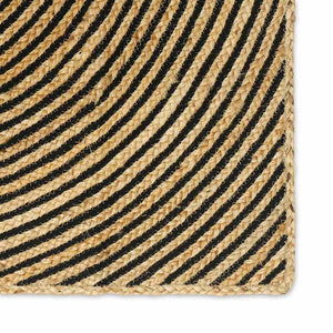 vidaXL Rug Natural and Black 160x160 cm Jute