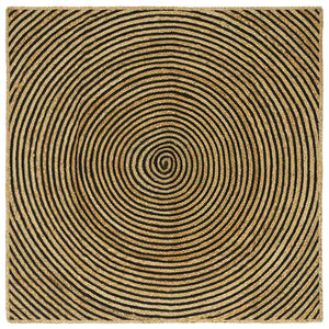 vidaXL Rug Natural and Black 160x160 cm Jute