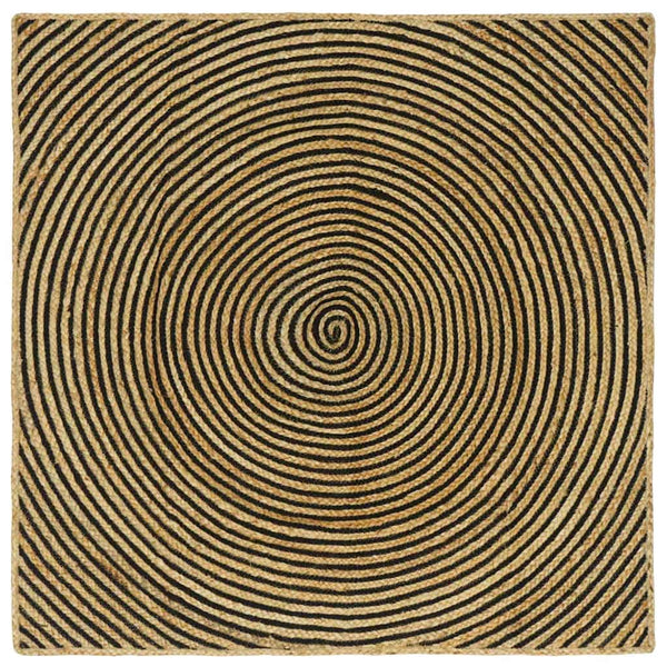 vidaXL Rug Natural and Black 160x160 cm Jute