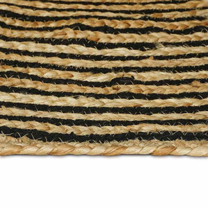 vidaXL Jute Rug Natural and Black 240 x 340 cm
