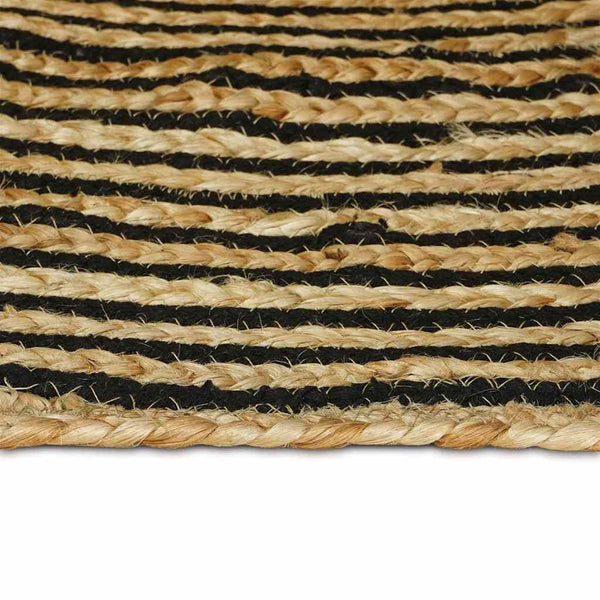 vidaXL Jute Rug Natural and Black 240 x 340 cm