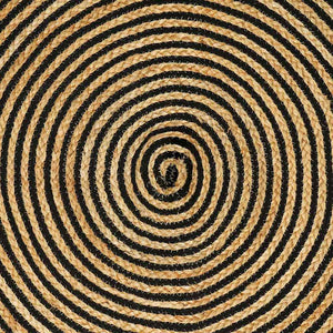 vidaXL Jute Rug Natural and Black 240 x 340 cm