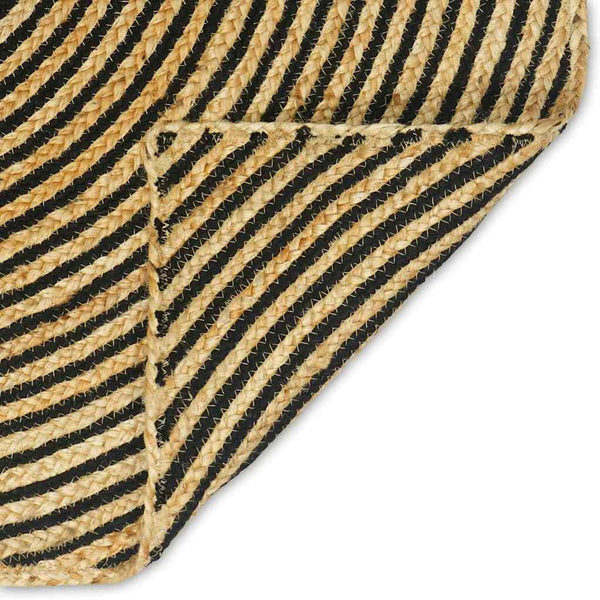 vidaXL Rug Natural and Black 300 x 300 cm Jute