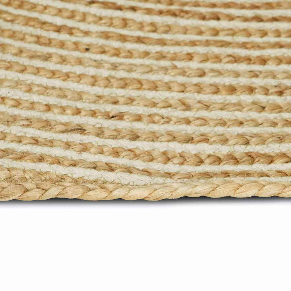 vidaXL Rug Natural and White 100 x 152 cm Jute