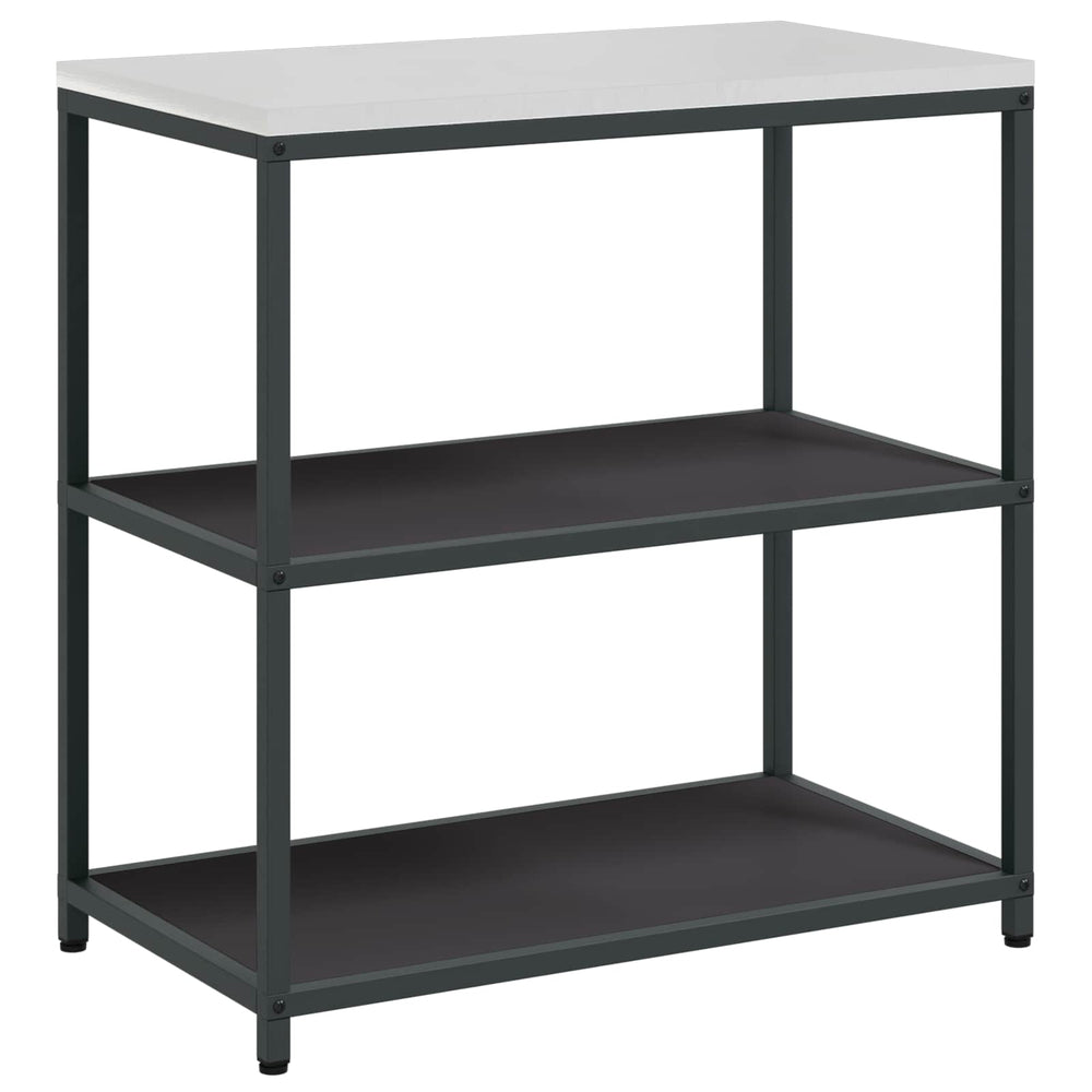 vidaXL Kitchen Storage Unit with Shelf Black 90 x 50 x 92 cm Steel