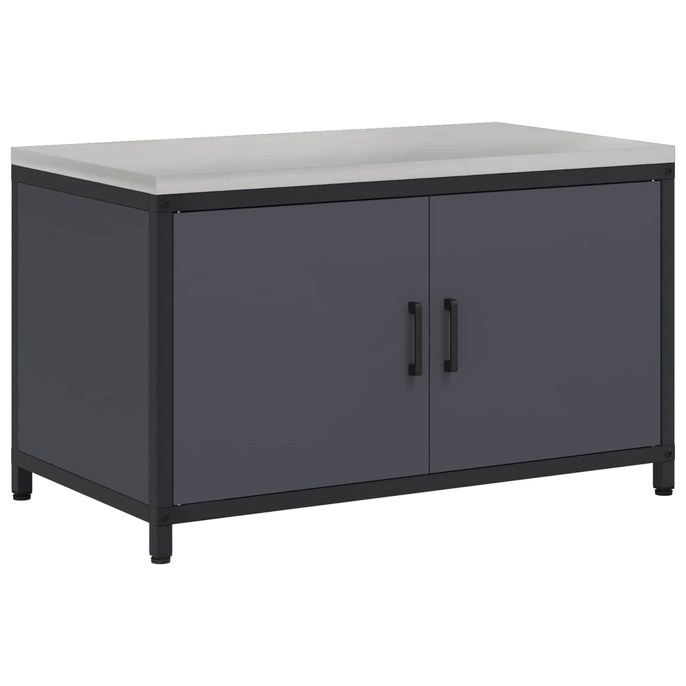 vidaXL Kitchen Storage Unit with Shelf Anthracite 90 x 50 x 53 cm Steel