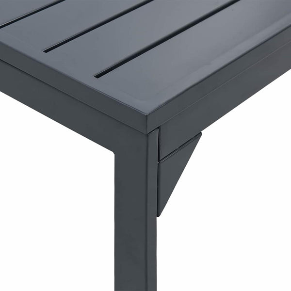 vidaXL Outdoor Dining Table 2 pcs Anthracite 210 x 90 x 73 cm Steel