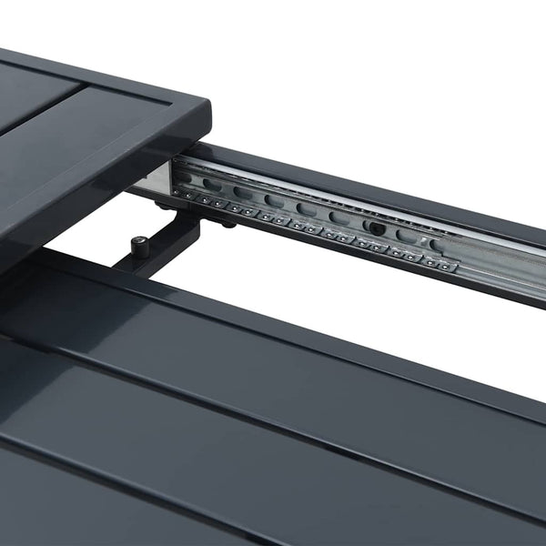 vidaXL Outdoor Dining Table 2 pcs Anthracite 210 x 90 x 73 cm Steel