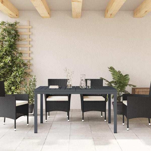 vidaXL Outdoor Dining Table 2 pcs Anthracite 210 x 90 x 73 cm Steel