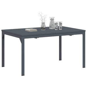 vidaXL Outdoor Dining Table 2 pcs Anthracite 210 x 90 x 73 cm Steel