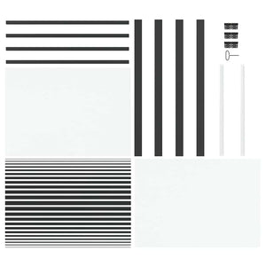 vidaXL Glass Door Striped Black 102.5 x 3.5 x 201.5 cm Aluminum