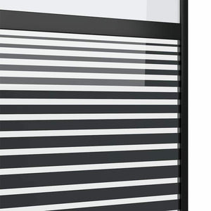 vidaXL Glass Door Striped Black 90 x 2 x 205 cm Aluminum