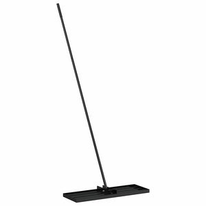 vidaXL Garden Rake Black 75 x 25 x 200 cm Powder-Coated Steel