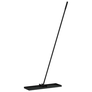 vidaXL Garden Rake Black 75 x 25 x 200 cm Powder-Coated Steel