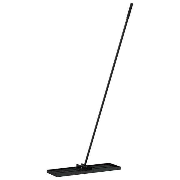 vidaXL Garden Rake Black 75 x 25 x 200 cm Powder-Coated Steel