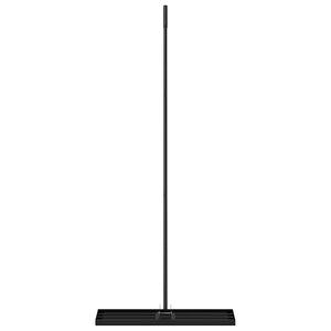 vidaXL Garden Rake Black 75 x 25 x 200 cm Powder-Coated Steel