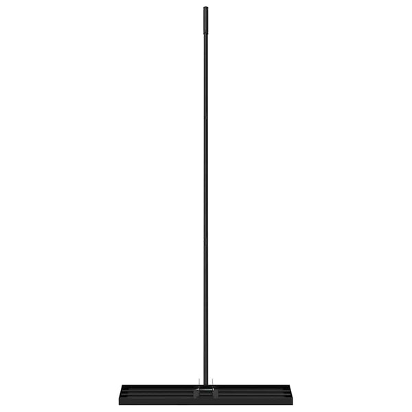 vidaXL Garden Rake Black 75 x 25 x 200 cm Powder-Coated Steel