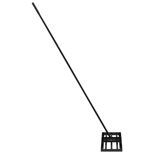 vidaXL Garden Rake Black 75 x 25 x 200 cm Powder-Coated Steel