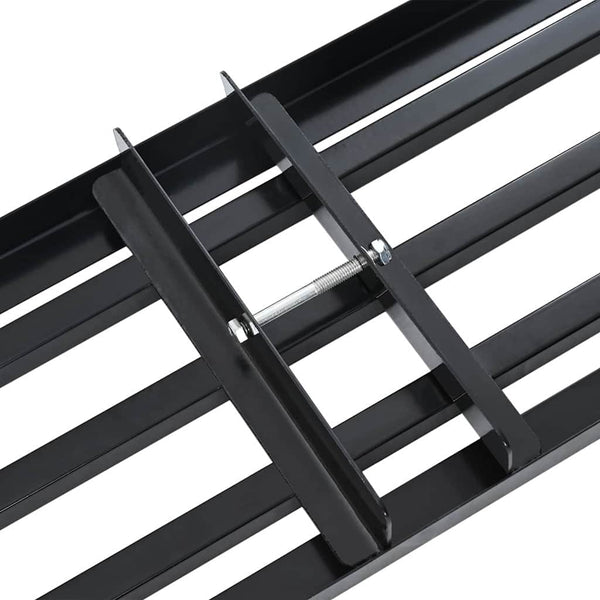 vidaXL Replacement Head for Garden Rake Black Powder-Coated Steel