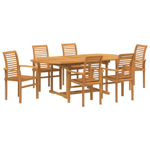 vidaXL 7-Piece Garden Dining Set Brown Solid Teakwood