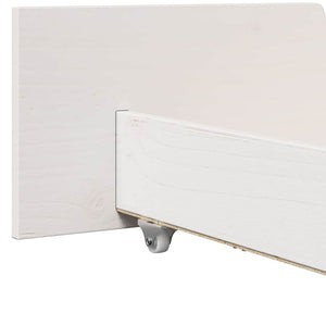 vidaXL Bed Frame with Headboard White 200 x 200 cm Solid Pine Wood