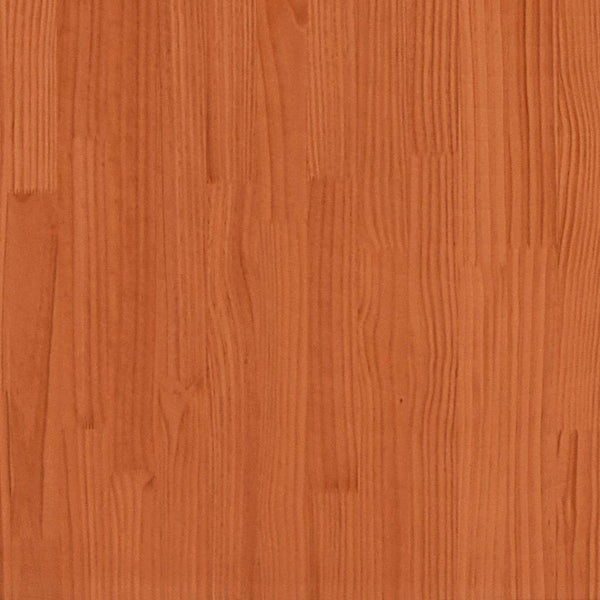 vidaXL Bed Frame Waxed Brown 200 x 200 cm Solid Pine Wood