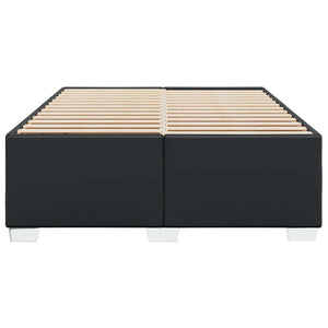 vidaXL Bed Frame without Mattress Black 137x190 cm Faux Leather