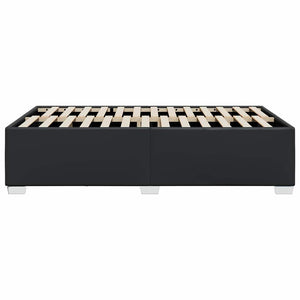 vidaXL Bed Frame without Mattress Black 137x190 cm Faux Leather