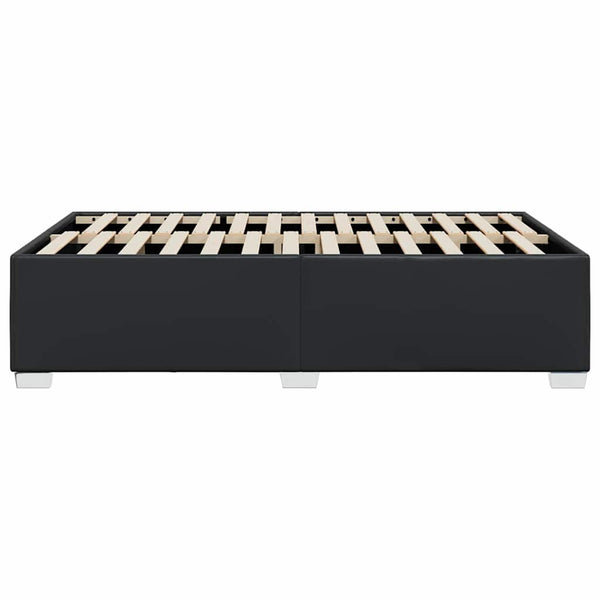 vidaXL Bed Frame without Mattress Black 137x190 cm Faux Leather