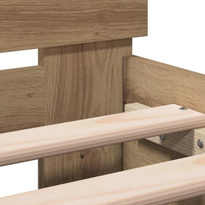 vidaXL Bed Frame Artisan Oak 203 x 185 x 70 cm Engineered Wood