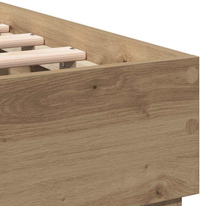 vidaXL Bed Frame Artisan Oak 203 x 185 x 70 cm Engineered Wood