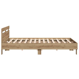 vidaXL Bed Frame Artisan Oak 203 x 185 x 70 cm Engineered Wood