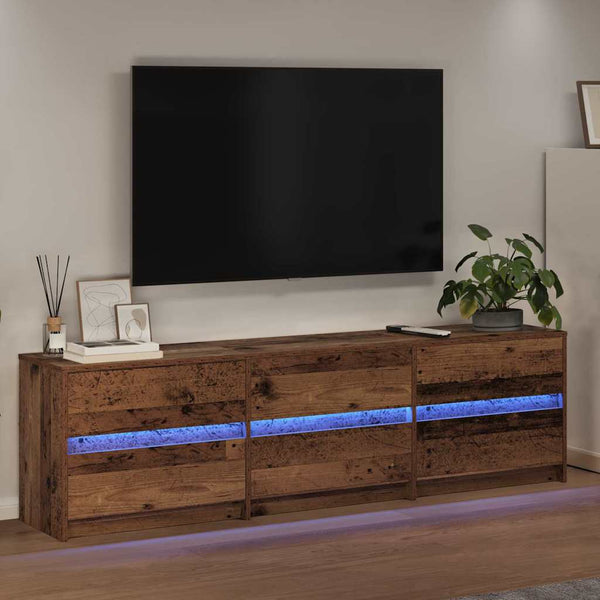 vidaXL TV Units 2 pcs Reclaimed Wood 180 x 34 x 50 cm Engineered Wood