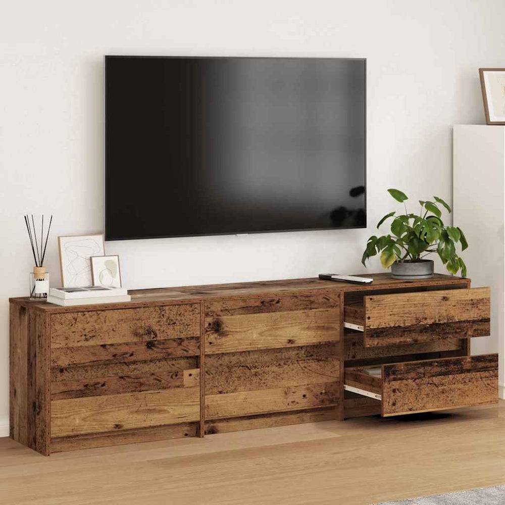 vidaXL TV Units 2 pcs Reclaimed Wood 180 x 34 x 50 cm Engineered Wood