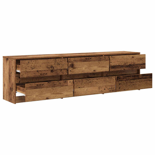 vidaXL TV Units 2 pcs Reclaimed Wood 180 x 34 x 50 cm Engineered Wood