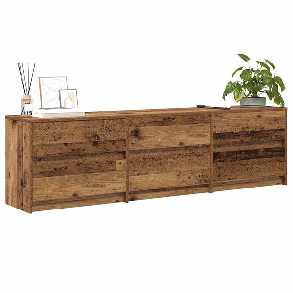 vidaXL TV Units 2 pcs Reclaimed Wood 180 x 34 x 50 cm Engineered Wood