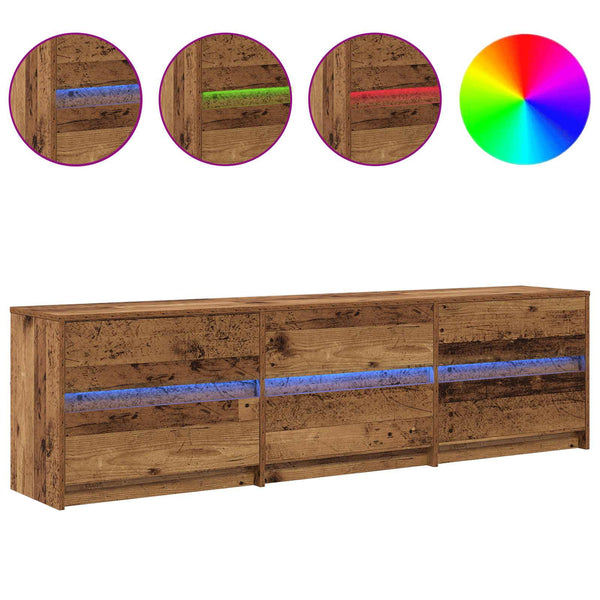 vidaXL TV Units 2 pcs Reclaimed Wood 180 x 34 x 50 cm Engineered Wood