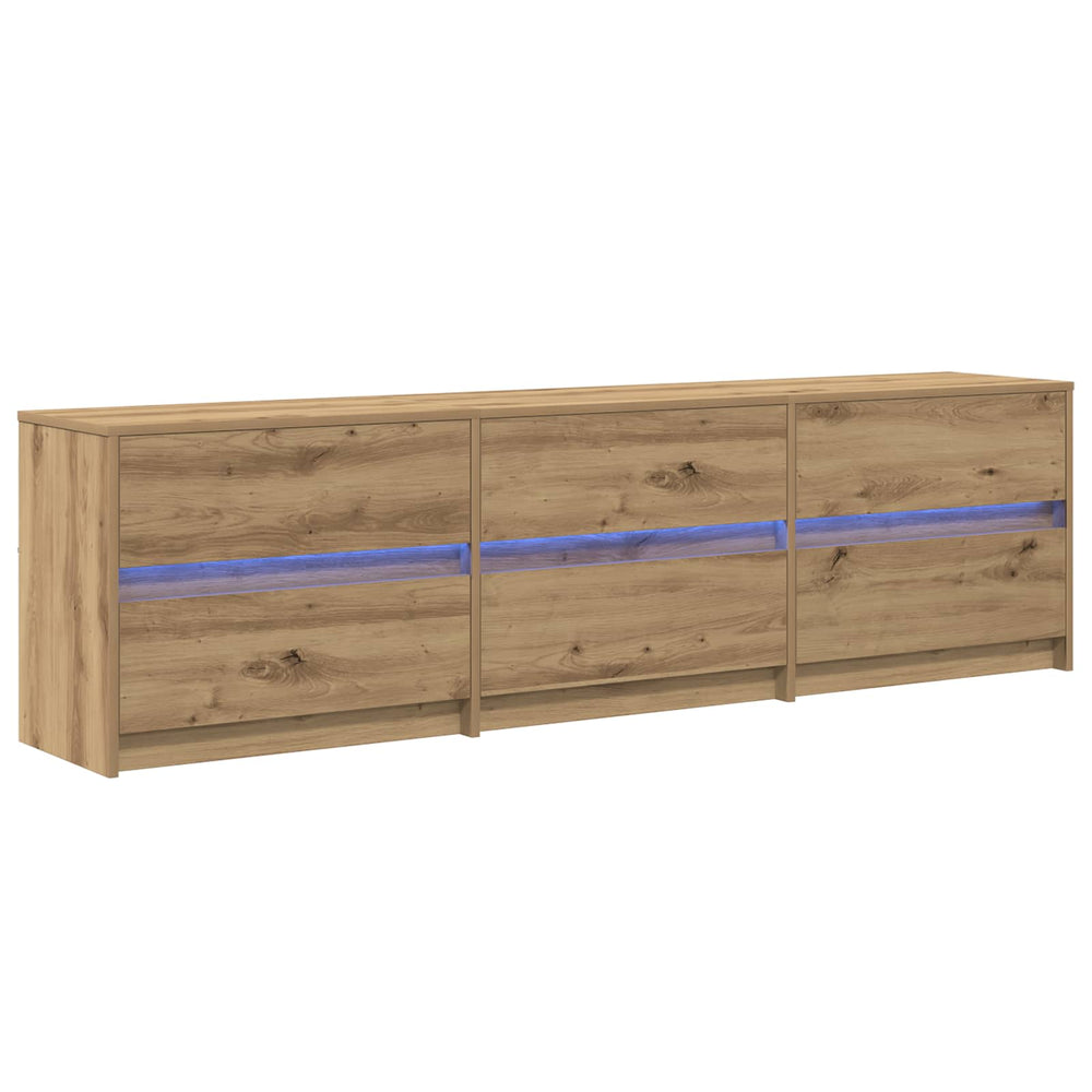 vidaXL TV Cabinets 2 pcs Artisan Oak 180 x 34 x 50 cm Engineered Wood